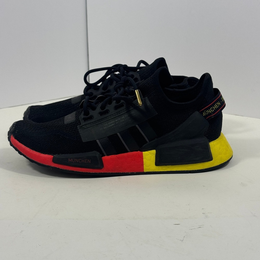 Adidas NMD R1 Munich Black Red Yellow Boost Sneakers Men's Size 6.5‎ - Picture 5 of 14